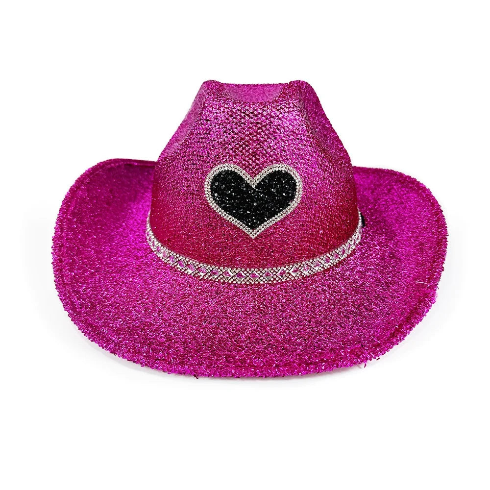 Women's Rhinestone Cowgirl Hat | Wide Brim Western Sun Hat
