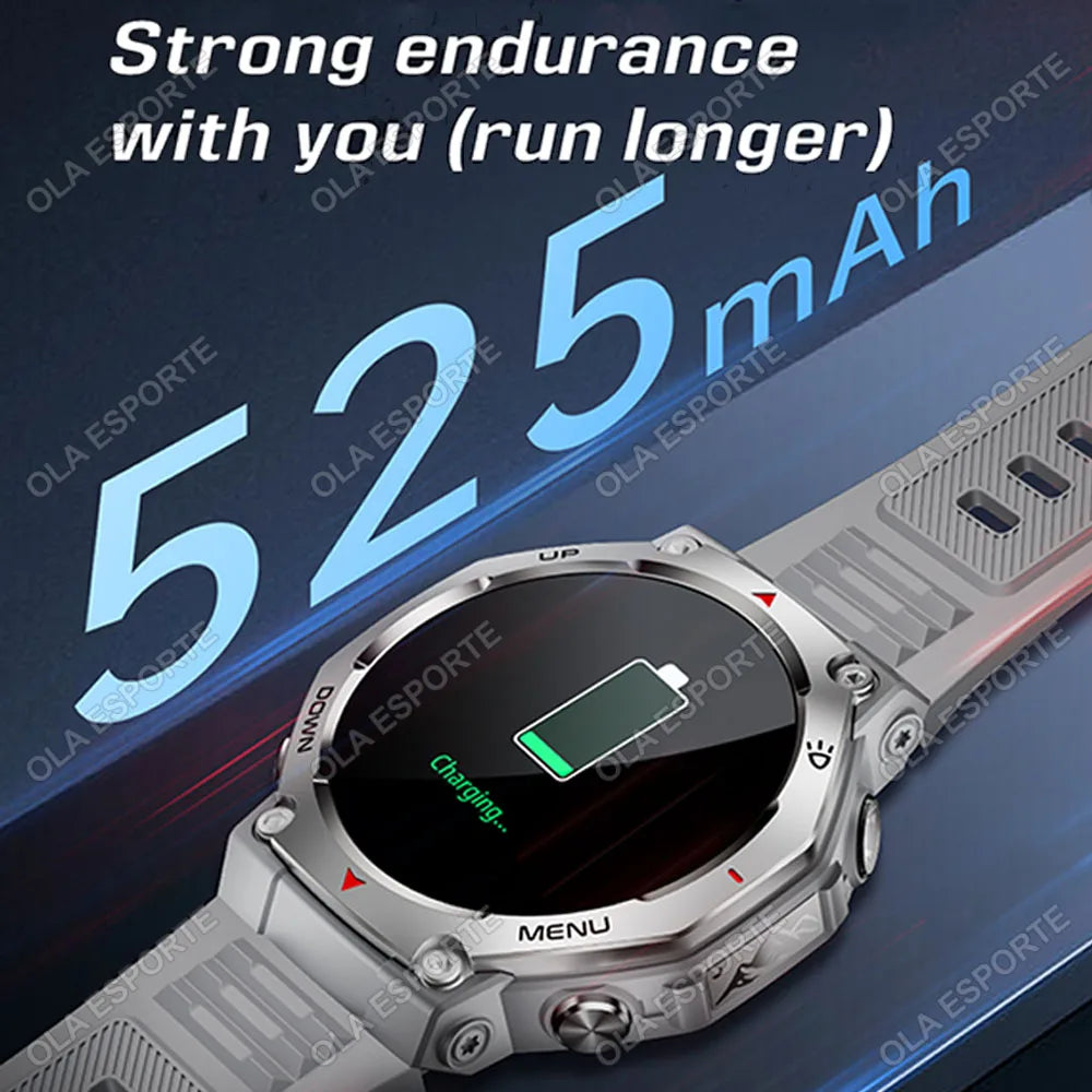 Ola Esporte Military GPS Smartwatch | AMOLED, 170 Sports, BT Call