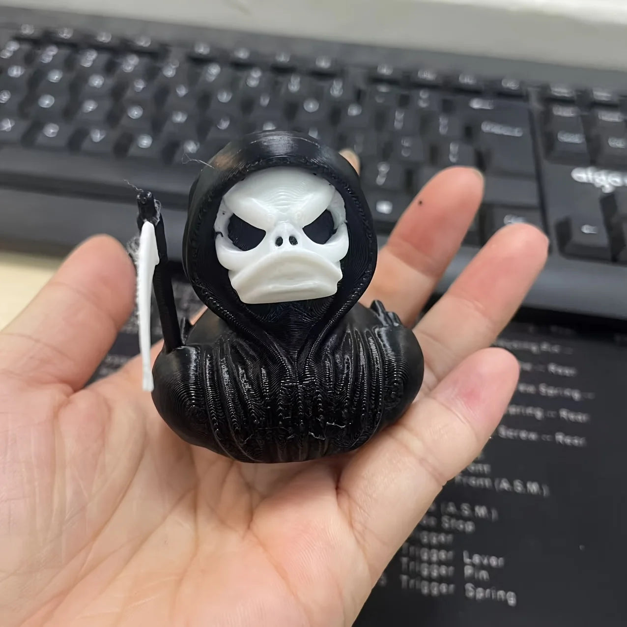 Grim Reaper Duck A 3D Printed Scary Death Duck Statue Suitable for Home Decoration Halloween Decoration for Haunted House Party Oasis Select
