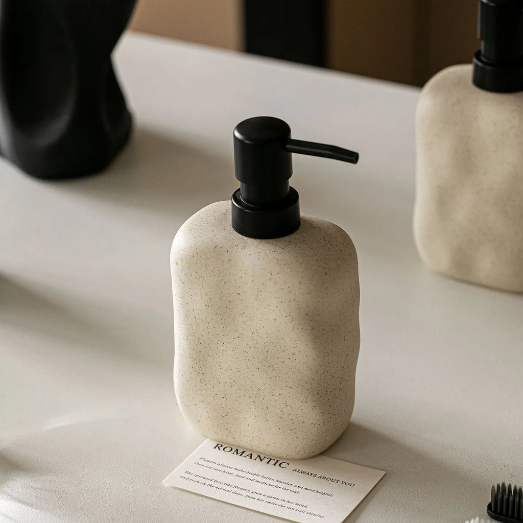 Nordic Ceramic Squeeze Soap Dispenser Bathroom Lotion Bottle for Shampoo Body Lotion Conditioner Bathroom Accessories Home Decor Oasis Select C