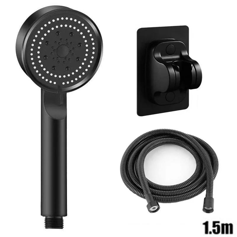 Showerhead bathroom portable heads showers showerhead common interface replete for shower accessories five modes multi color Oasis Select Black A suit D