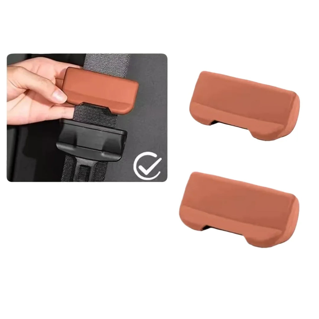 1/2Pcs Car Seatbelt Buckle Covers, Silicone Anti-scratch Guard, Auto Interior Accessories Oasis Select Orange 2Pcs