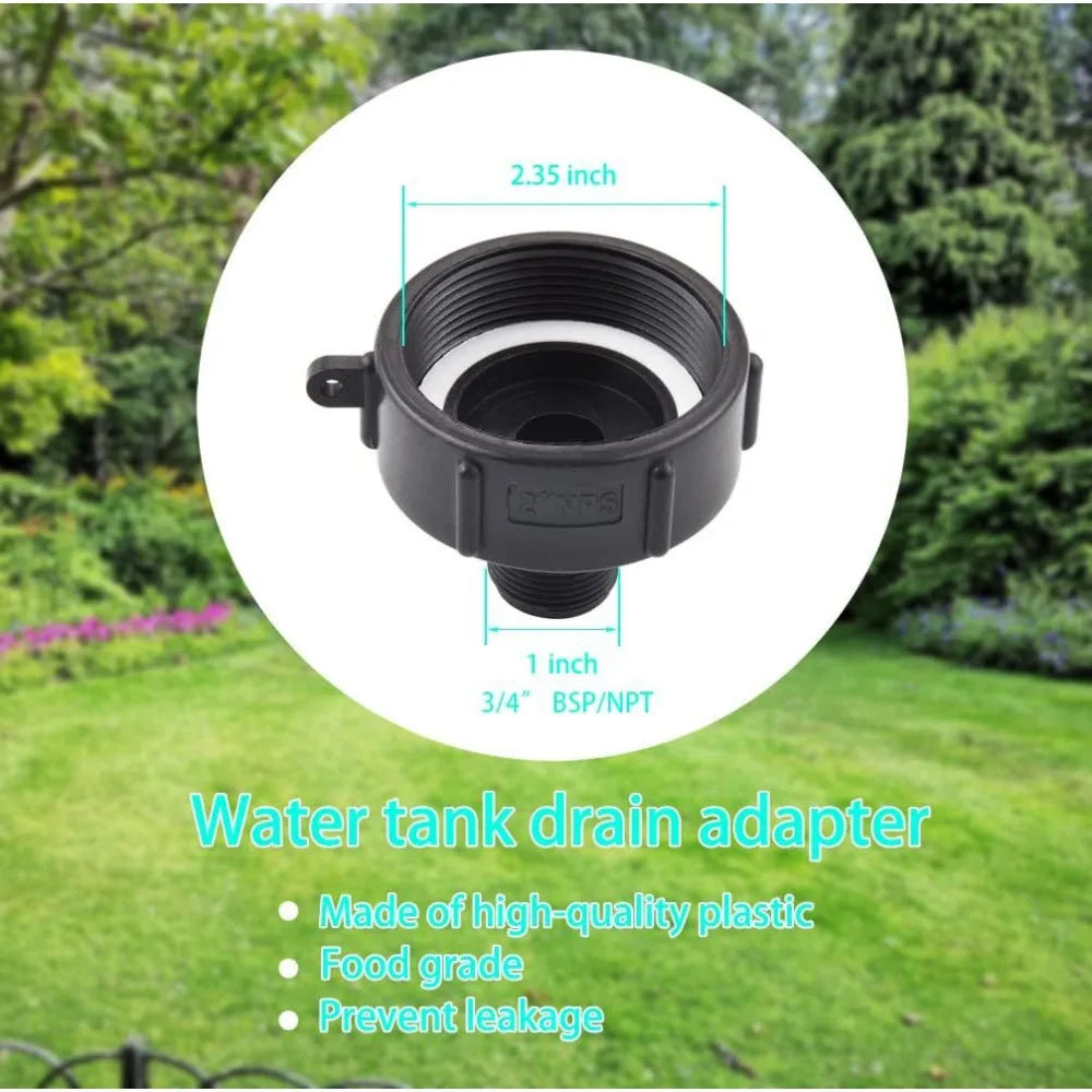 Water Tank Conversion Adapter 1/2' to 4' IBC Fine to Coarse Thread for 1000L Barrel Garden Irrigation Valve Fittings Oasis Select