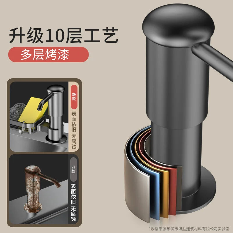 Soap Dispenser for Kitchen Sink, Kichen Sink Soap Dispenser,Extension Tube kit, Under Sink Soap Dispenser Pump, No Need More Ref Oasis Select