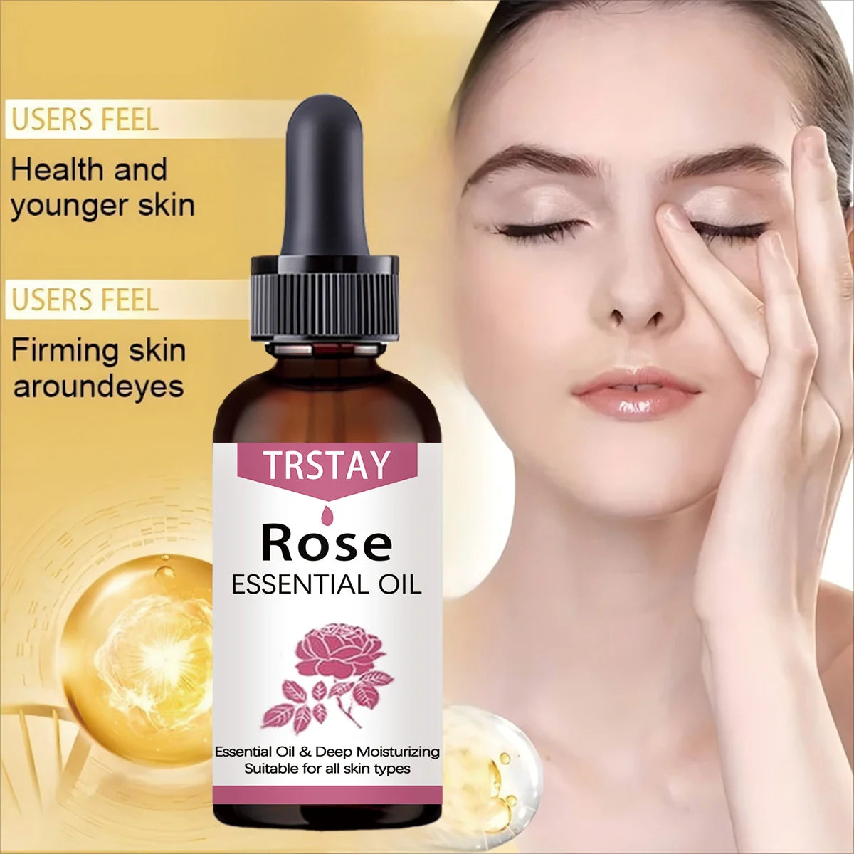 TRSTAY Rose Face Serum – Brightening, Hydrating & Nourishing Oil