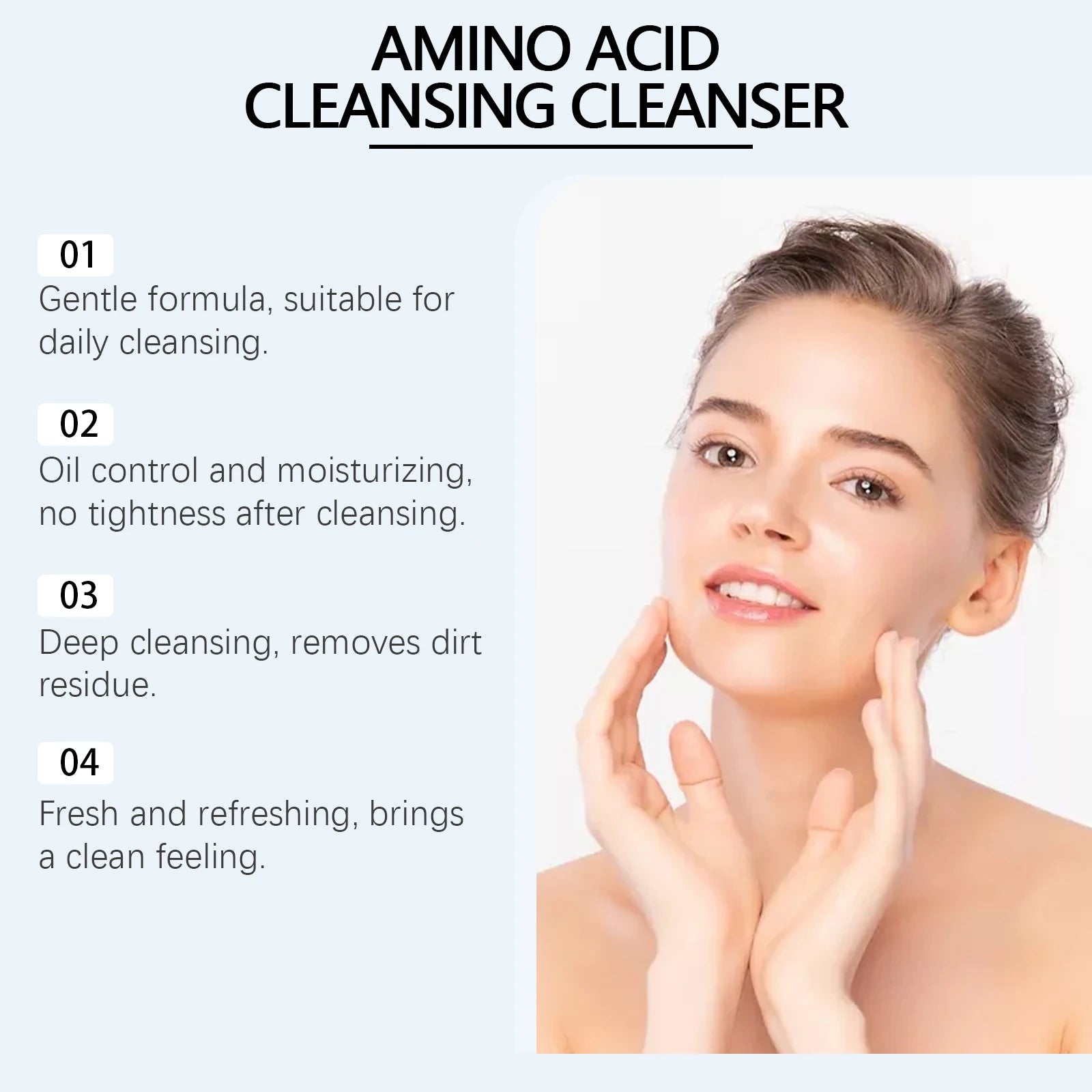 Eelhoe Amino Acid Face Cleanser – Oil Control & Acne 120g Facial Foam Cleanser Oasis Select