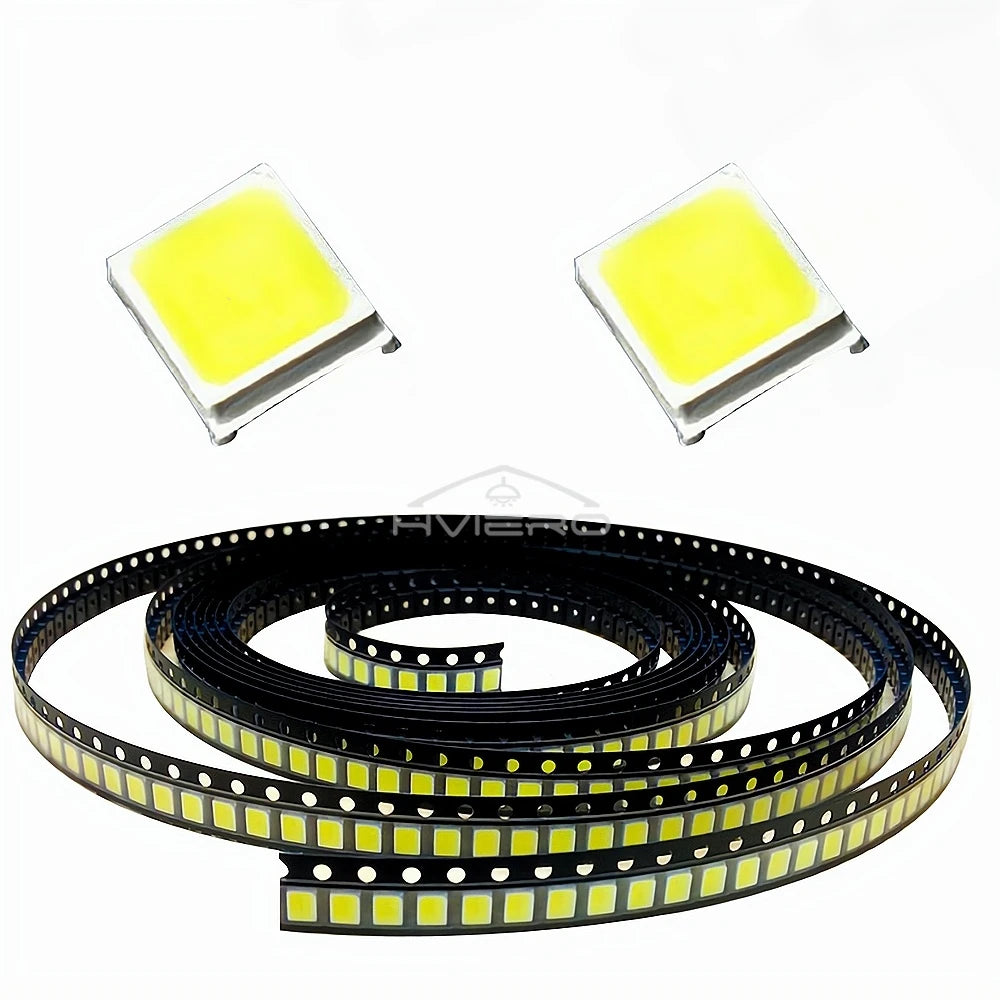 100Pcs 2835 SMD LED Chips 0.2W Ultra Bright White DIY LEDs