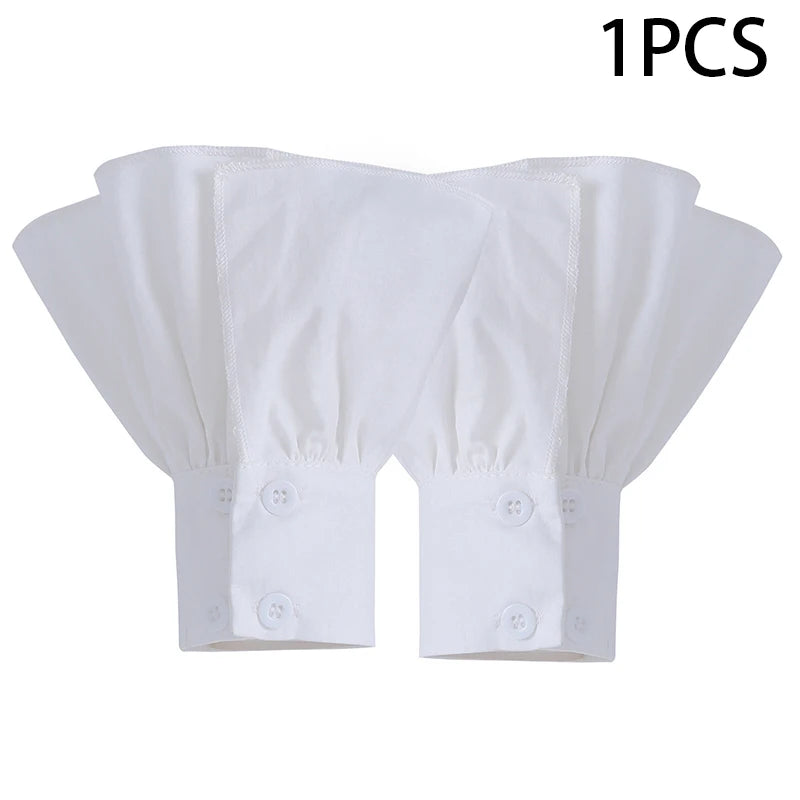 Nail Photo Glove Beautiful Gentle Fake Cuffs Decorative Chiffon Flare Cuffs Fashion Sexy Nail Art Accessories Photography Props Oasis Select White