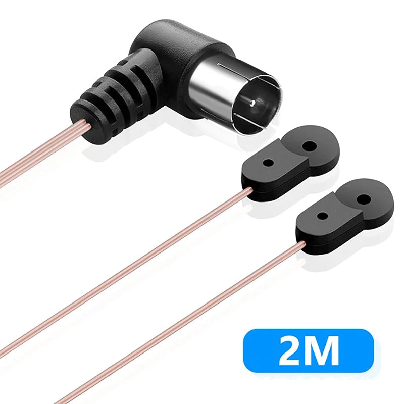 2m/6.6ft 520-1710MHZ FM Radio Antenna 75 Ohm F Type Male Plug For Car Radio Stereo Signal Receiver Aerial Accessories Oasis Select