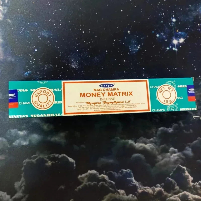 Satya 5box /2box India Sandalwood Incense Household Bedroom Toilet Bathroom NAGCHAMPA Tibetan Incense Line Fragrance Lasting Oasis Select MONEY MATRIX 5 small boxes