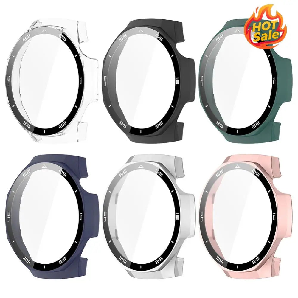 Case PC Case+Tempered Glass Screen Protective Case Shockproof Protective Hard PC Case for Huawei Watch GT 5 Pro 46mm Accessories Oasis Select