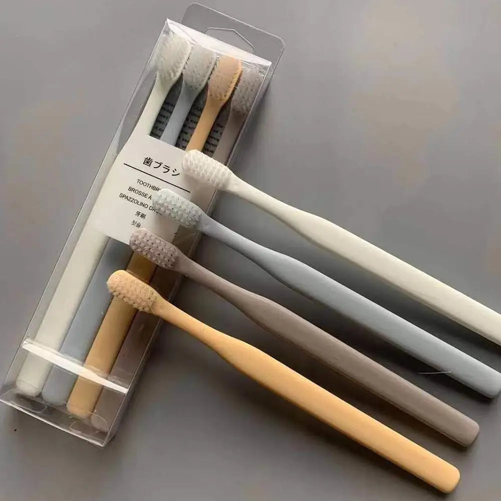 Soft Bristle Small Head Toothbrush – Family & Travel 4-Pack