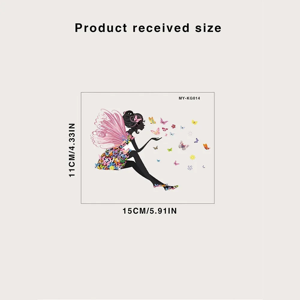 Butterfly Fairy Switch Stickers Cute Fairy Girl Wall Stickers Living Room Decorative Stickers Children's Room Decoration Oasis Select 1 Pcs
