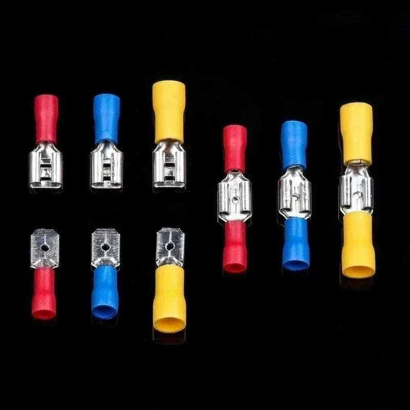 102/300 pcs wire connector kit male and female insulated terminals cold crimp terminals crimp terminals spade butt connector kit Oasis Select