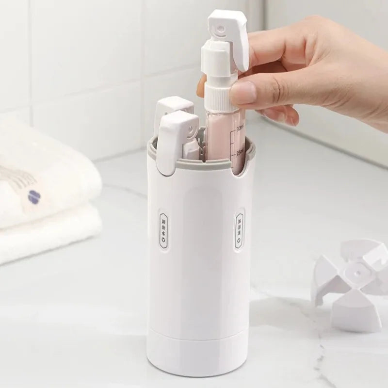 1pcs Portable 4 in 1 Leakproof Travel Bottle Dispenser Set Refillable Containers for Shampoo Conditioner Lotion Perfume Oasis Select