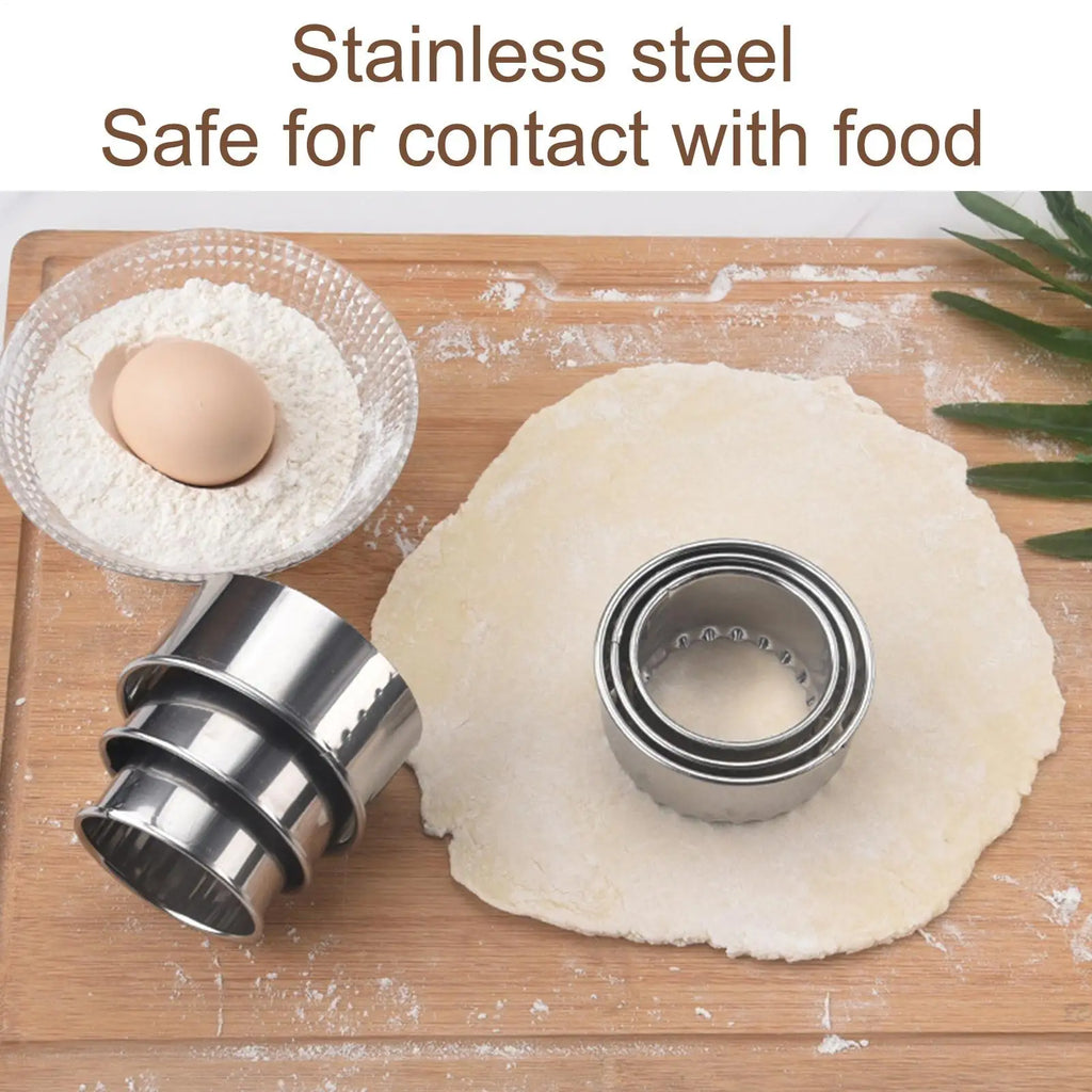 Round Mousse Mold Stainless Steel Reusable Biscuits Cookie Cutter DIY Pastry Baking Circle Ring Mold Baking Tool Bakeware Oasis Select
