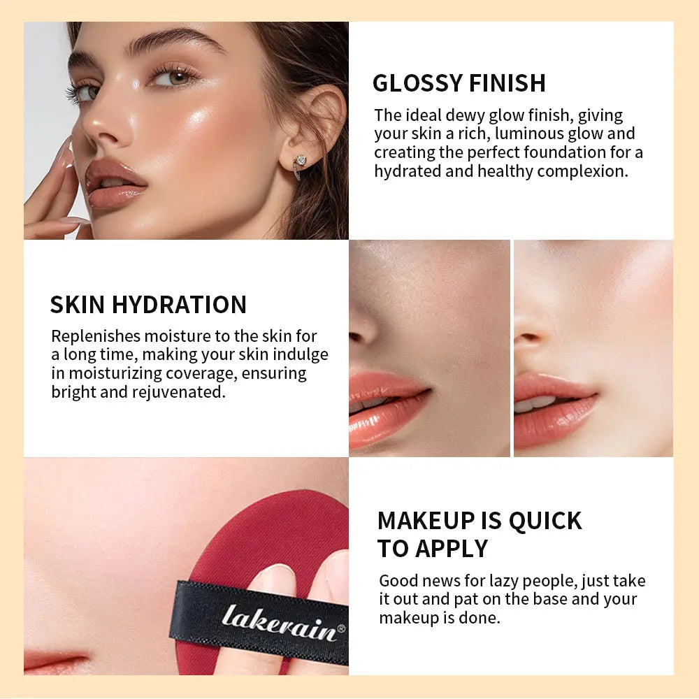 NEW Glow CC Cream Foundation Cushion Waterproof Long-lasting Brighten Foundation Cream Women Base Makeup Face Korean Cosmetics Oasis Select
