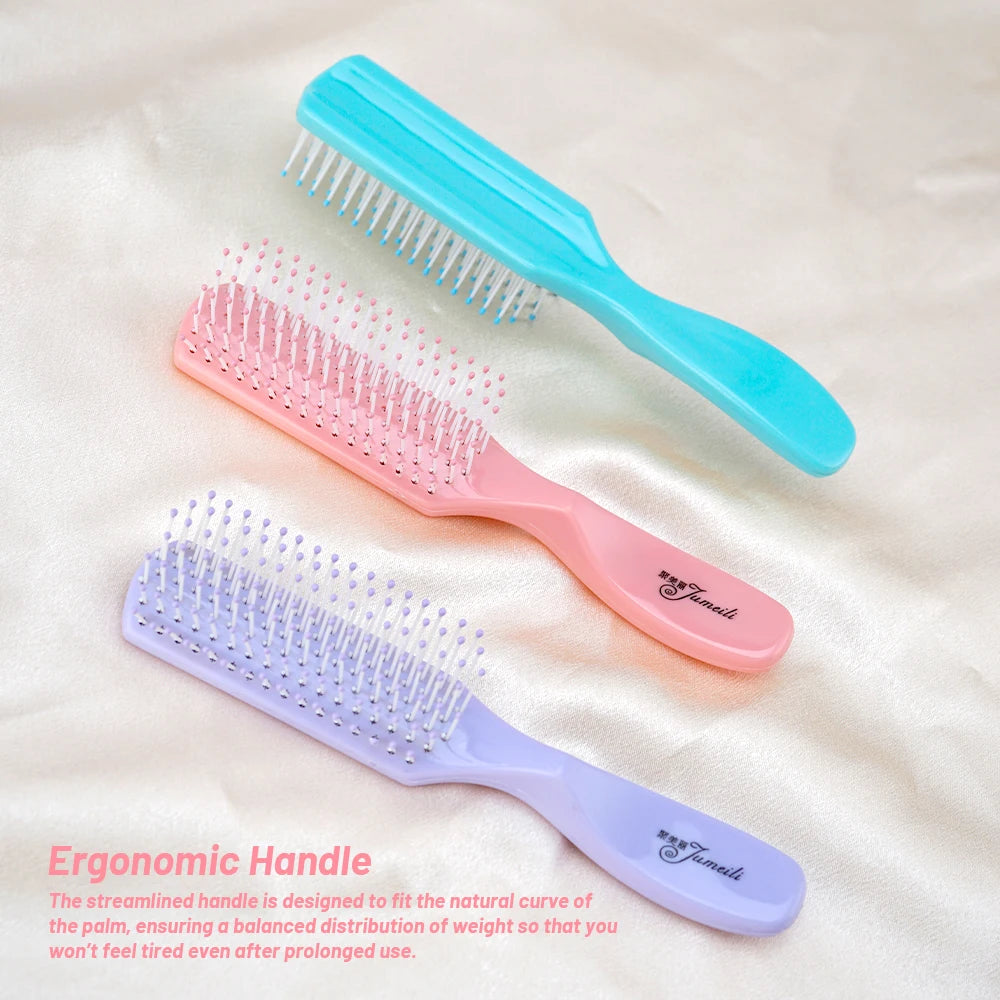Pastel Detangling Hair Brush – Soft Nylon Bristles, 3 Colors Detangling Hair Brush Oasis Select