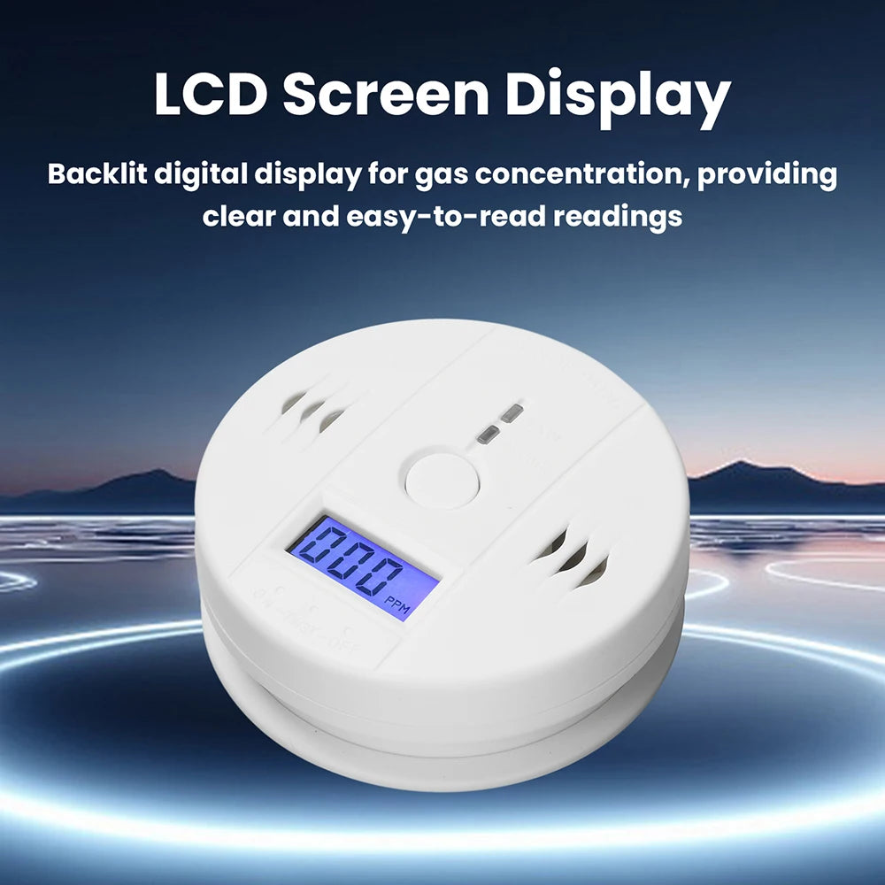 Carbon Monoxide Alarm Smoke Alarm Co Detector LCD Display Alarm Home Wireless Toxic Gas Leak Detector Fire Sound Alarm Oasis Select
