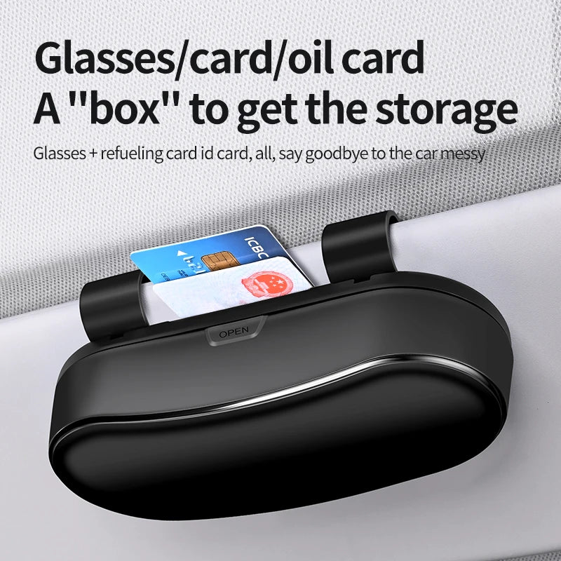 Car Sun Visor Glasses Holder – Clip-On Eyeglass Case