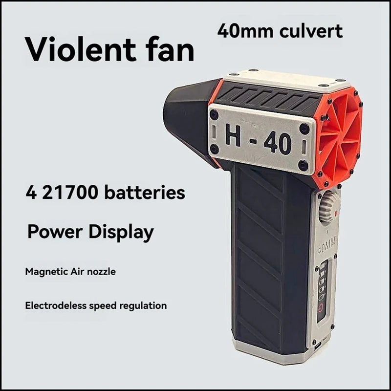 WISH Mini Air Blower Handheld Electric Turbo Jet Fan 40MM Brushless Motor Violent Blower Wind Speed 56M/S Industrial Duct Fan Oasis Select