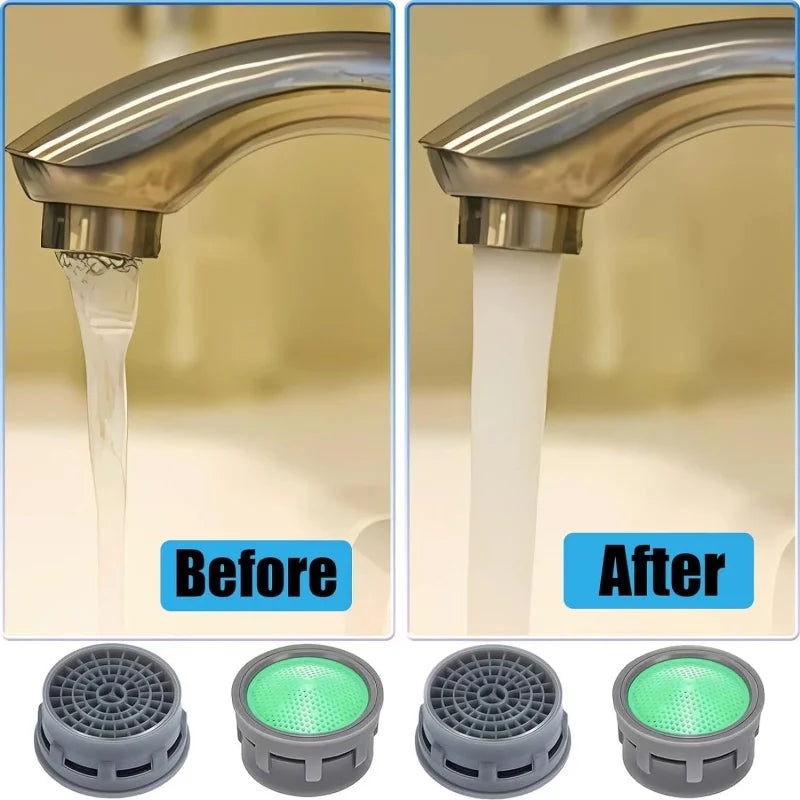 2PCS Water Saving Faucet Aerator Chrome Tap filter Kitchen bathroom Hotel Wash pan Tap Connector Prevent Splash Diffuser Nozzle Oasis Select