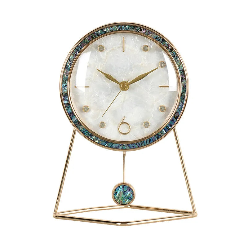 Light Luxury Clock Living Room Simple Fashionable Silent Modern Creative Desk Clock Ornament for Home Use Oasis Select