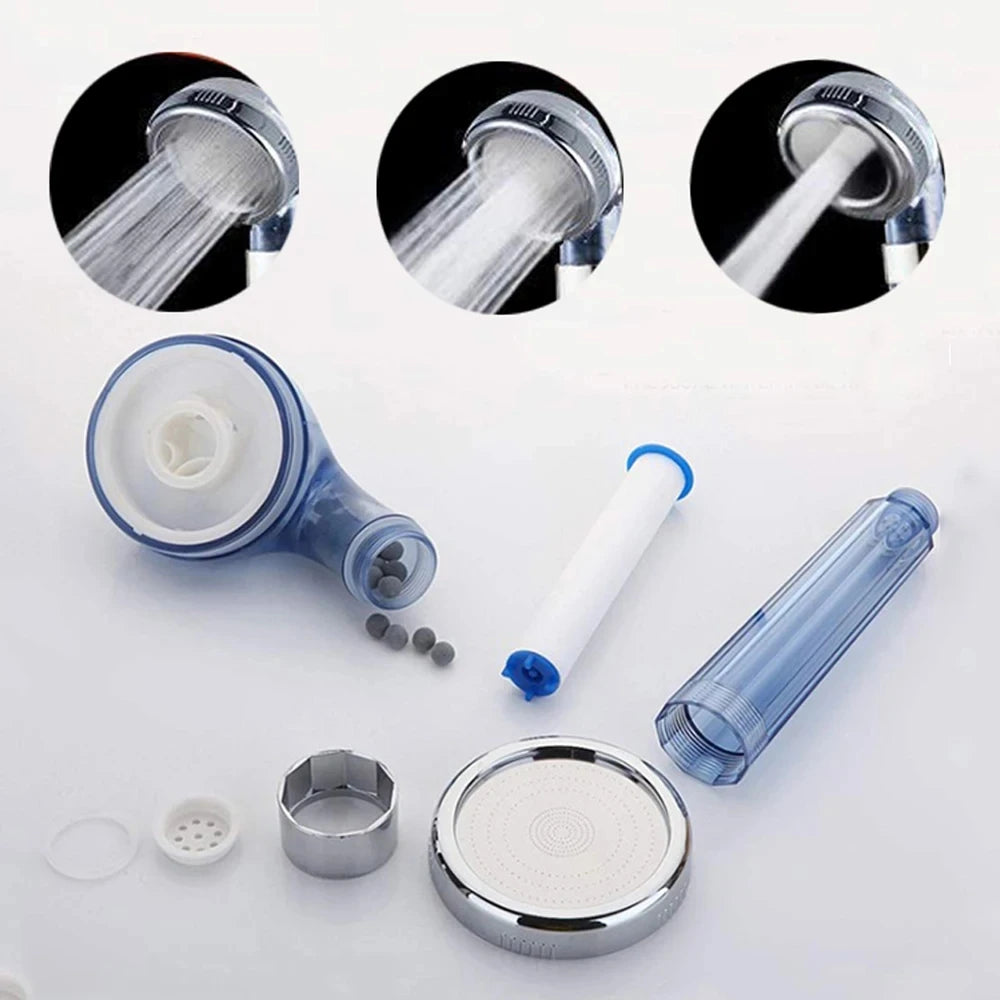 3 Mode Water Purifier Filter Shower Head High Pressure Showers Bathroom Set High Pressure Multifunctional Purification Device Oasis Select