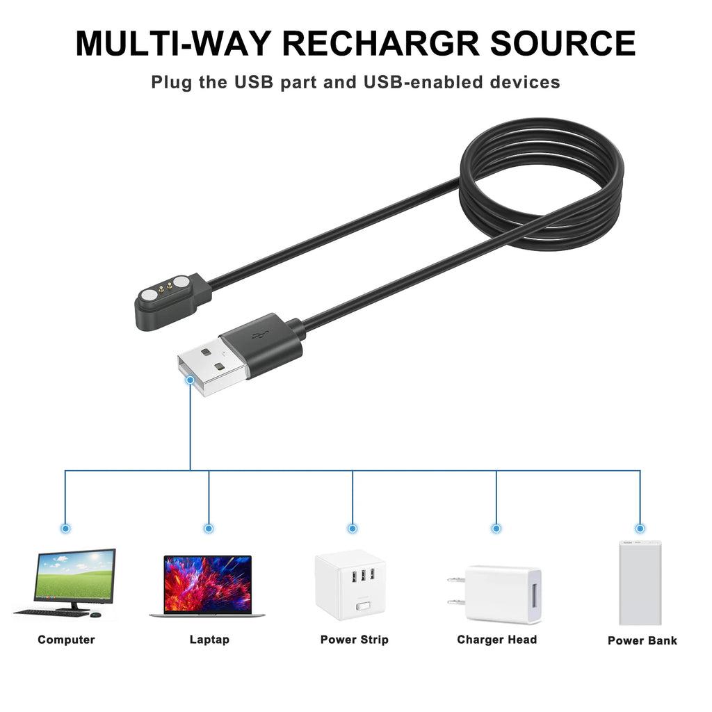Smart Watch Charger Cable – Willful, Wyze, Letsfit, Umidigi Smartwatch Charger Cable Oasis Select