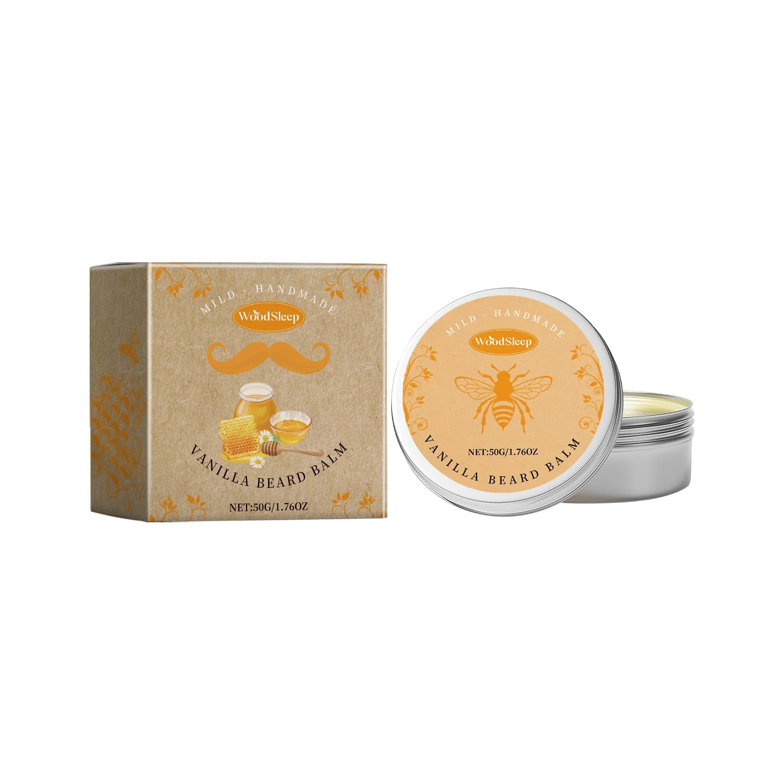 Natural Vanilla Beard Balm – Nourishing Men's Styling Cream 50g Beard Balm Oasis Select