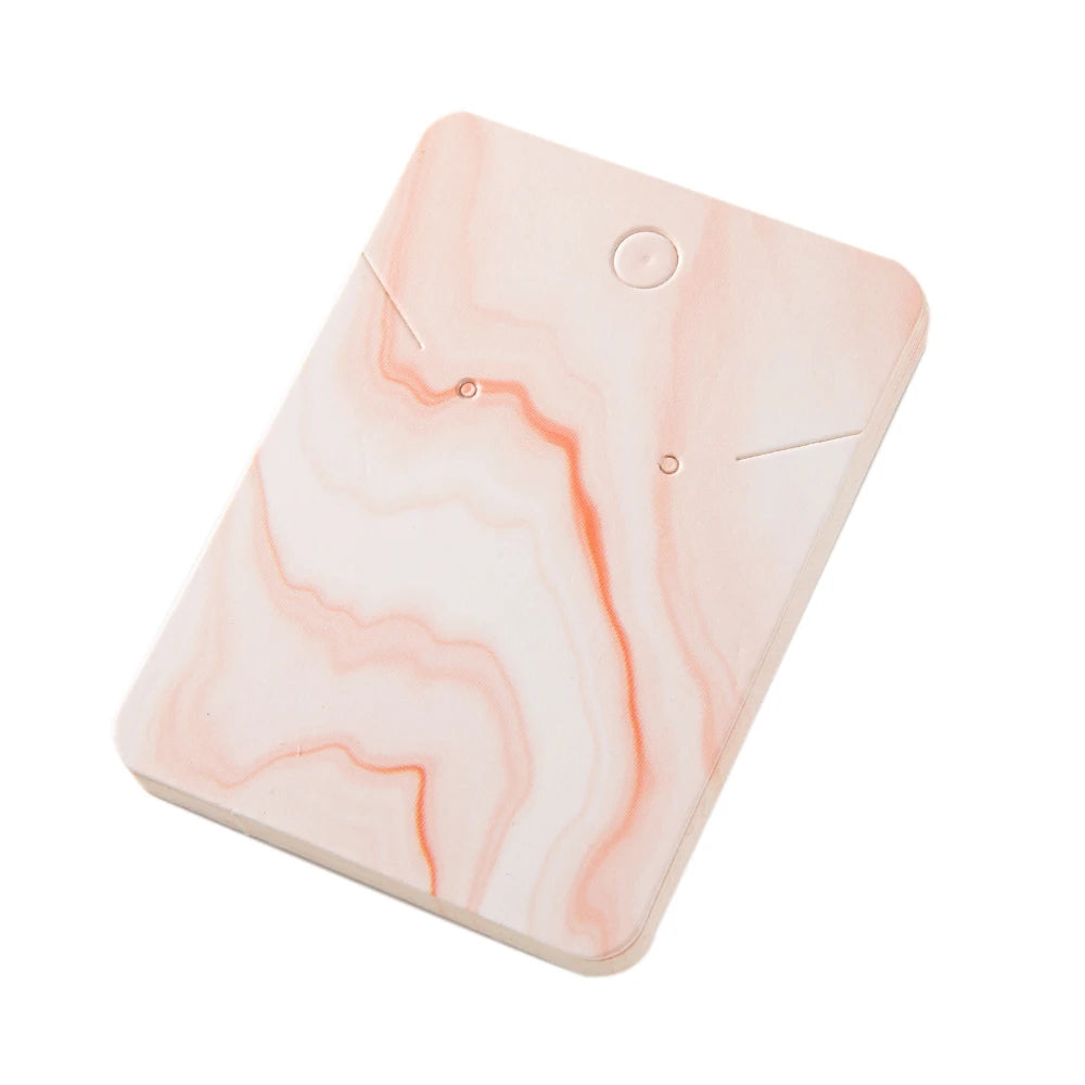50pcs Marble Earring Display Cards Holder for Necklace Jewelry Packaging Selling Organizer Small Businesses Material Supplies Oasis Select 2 Red