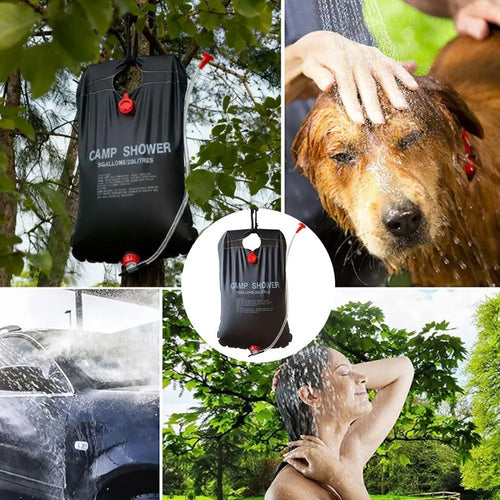 20L Solar Camping Shower Bag – Portable PVC & Shower Head Solar Camping Shower Oasis Select