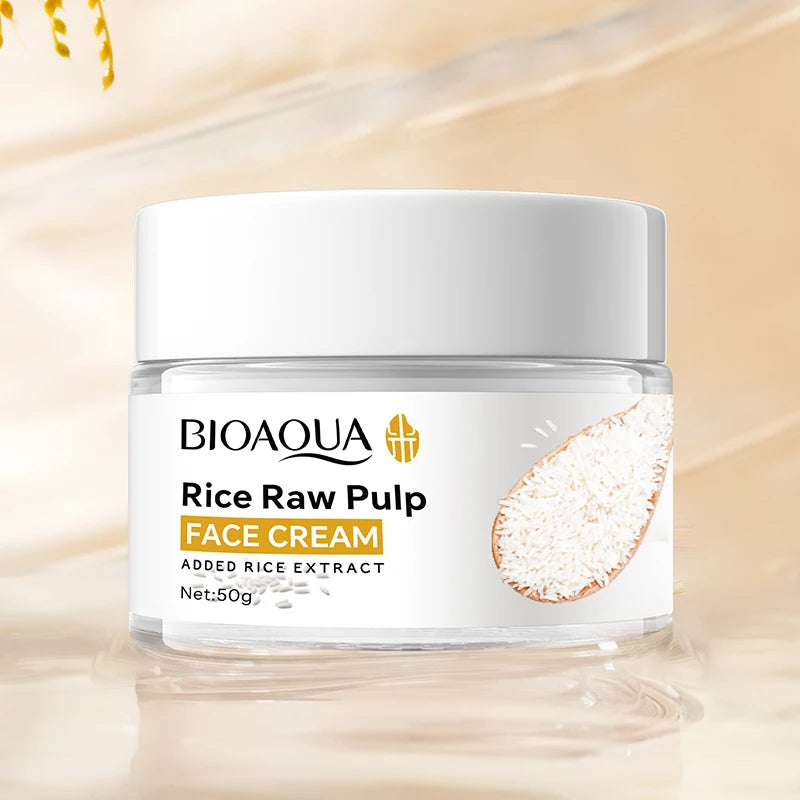 BIOAOUA Rice Puree Face Cream – Hydrating & Brightening 50g