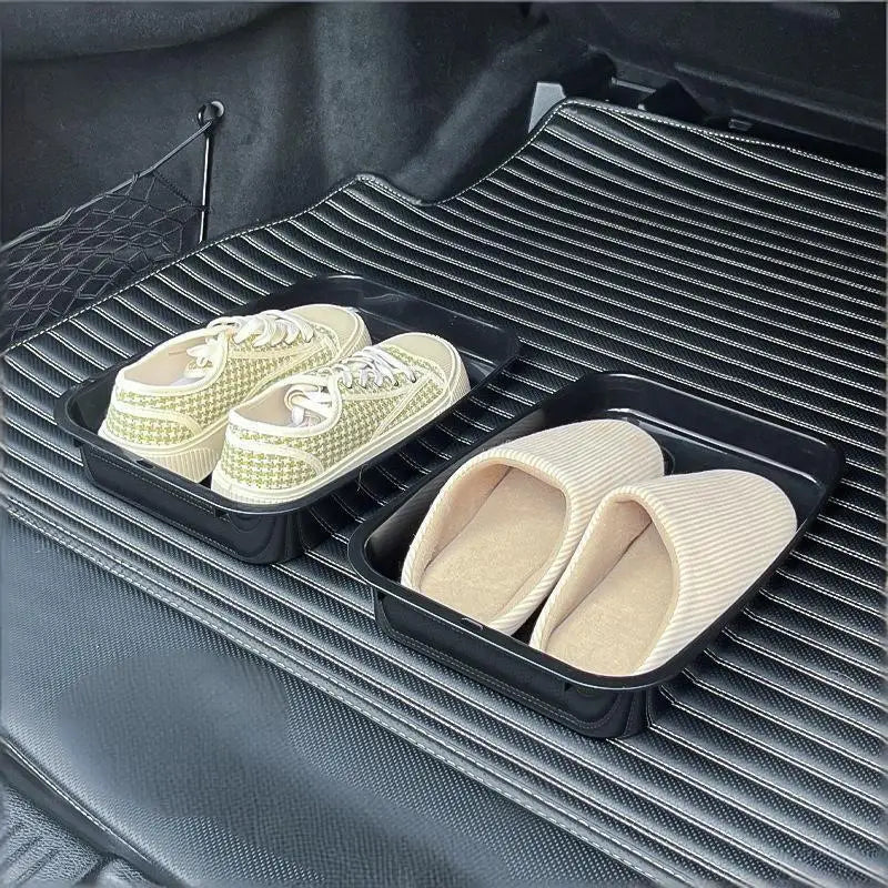 Car Shoes Storage Tray Interior Multifunctional Durable Accessory Tidying Vehicle Organizer Under Seat Container Box Oasis Select