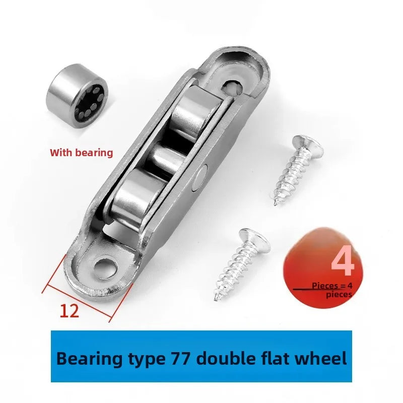 1Pc Stainless Steel Window Pulley Glass Upperand Down Sliding Door Roller Runner Mute Wheel Track Pulley Furniture Oasis Select 77 B