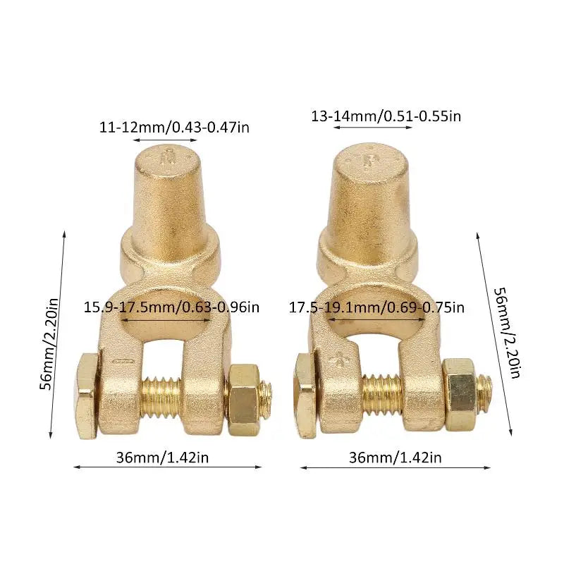 1 Pair Auto DIY Accessories SAE To JIS Car Battery Terminal Connector Positive Negative Top Post Battery Terminal Oasis Select one size