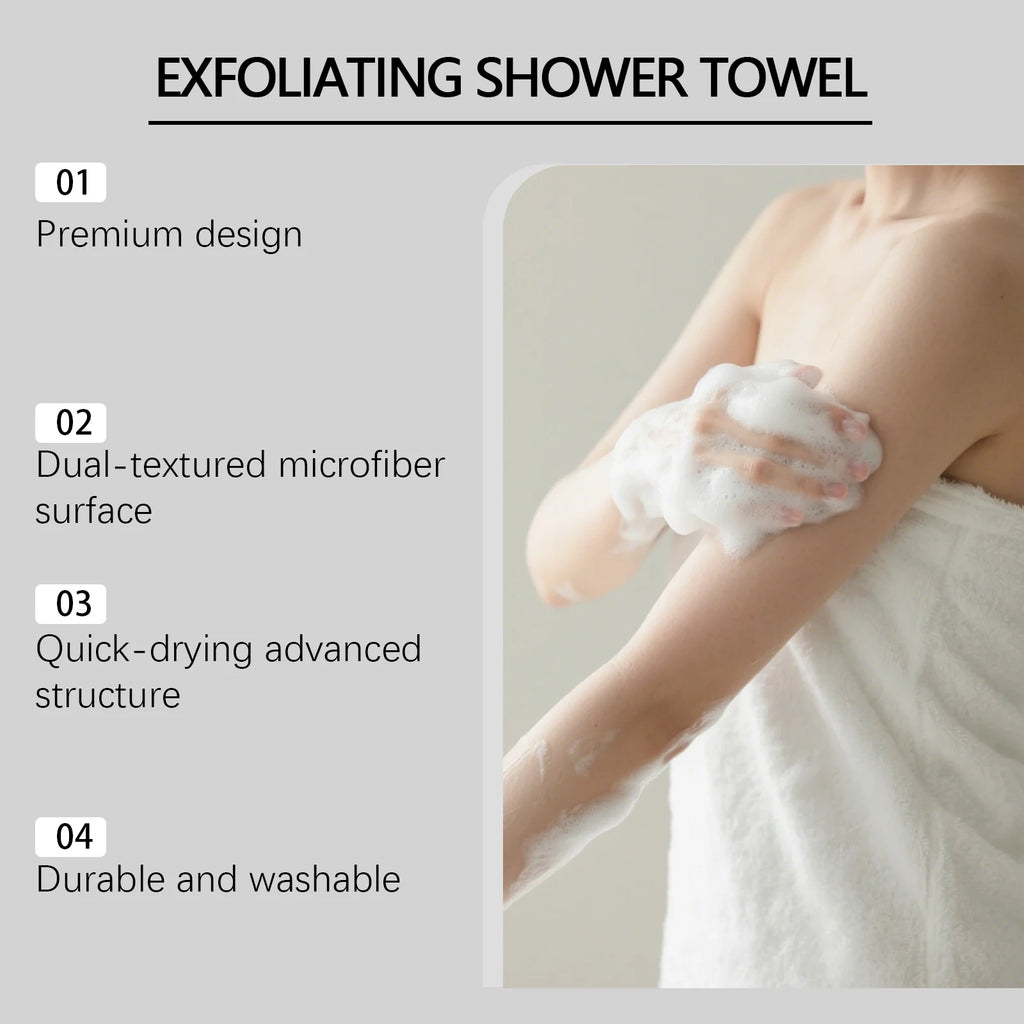 Exfoliating Towel – Gentle, Soft & Skin-Friendly Scrub Cloth Exfoliating Scrub Towel Oasis Select