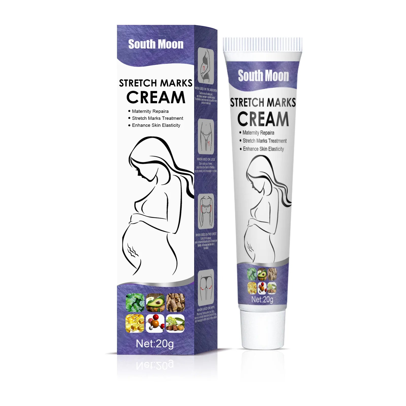 Remove Pregnancy Stretch Marks Cream Improves Elasticity Fade Growth Lines Smoothing Nourishing Moisturizing Firming Skin Care Oasis Select