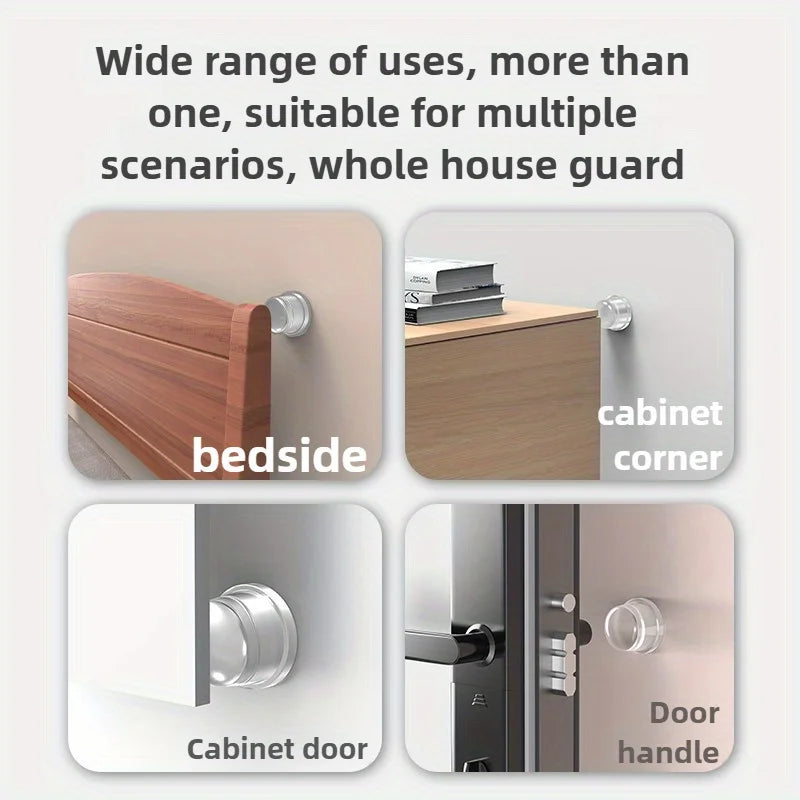1PC Clear Silicone PET Door Stopper No Drill Under Door Mount Oil Rubbed Anti Slamming For Home Office Travel Use Oasis Select