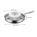Frying Pan with Lid Titanium Pan Scratch-Resistant Skillet for Kitchen Outdoor Cooking Grilling Pancake Making Restaurant Oasis Select 26cm