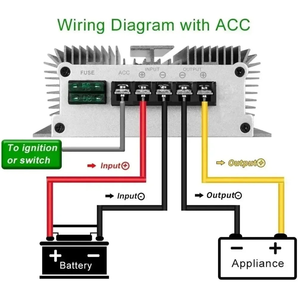 Charger 12V to 24V DC DC 10A-20A Step Up Converter for 28V Lead Acid Battery and 29.2V Lipo Auxiliary Battery RVs Boat Car Oasis Select