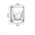 Halloween Novelty Cup Skull Head Shot Glass Fun Creative Designer Crystal Party Wine Cup Transparent Vodka Beer Steins Oasis Select large 150-250ml