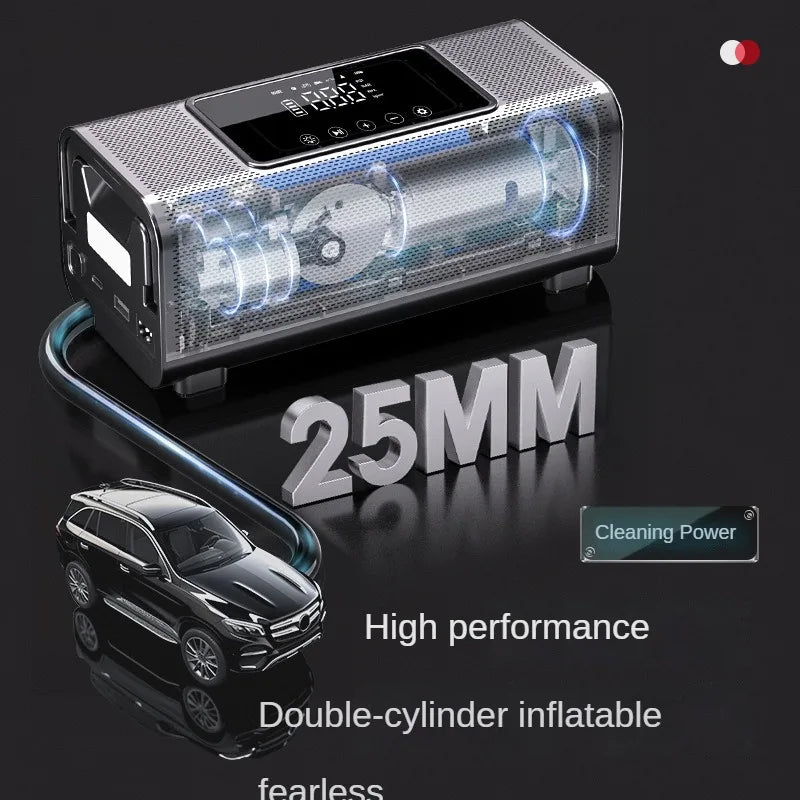 Car Air Pump 150psi 10000mha Air Compressor Wireless Tire Inflator Pump 25 Cylinder High Pressure Off-road Vehicle Air Inflator Oasis Select