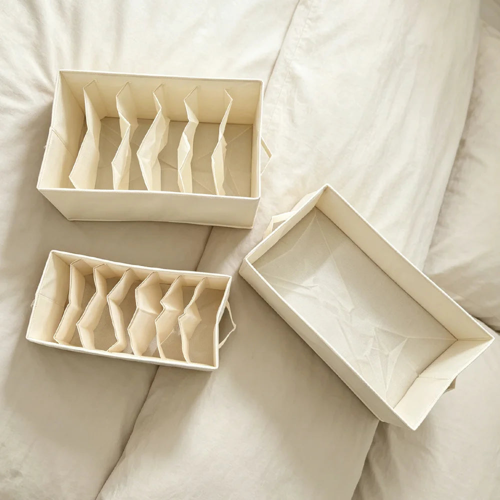 Portable Oxford Fabric Divided Drawer Storage Box Washable Closet Organizer For Pants Trousers T-shirts Oasis Select