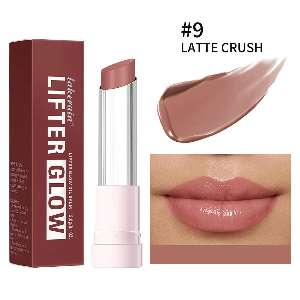 Lip Balm Glossy Glazed Finish Improves Lip Lines Hydration Plump Lip Balm 24HR Long Lasting Moisturizing Treatment 10 Colors Oasis Select 9 LATTE CRUSH