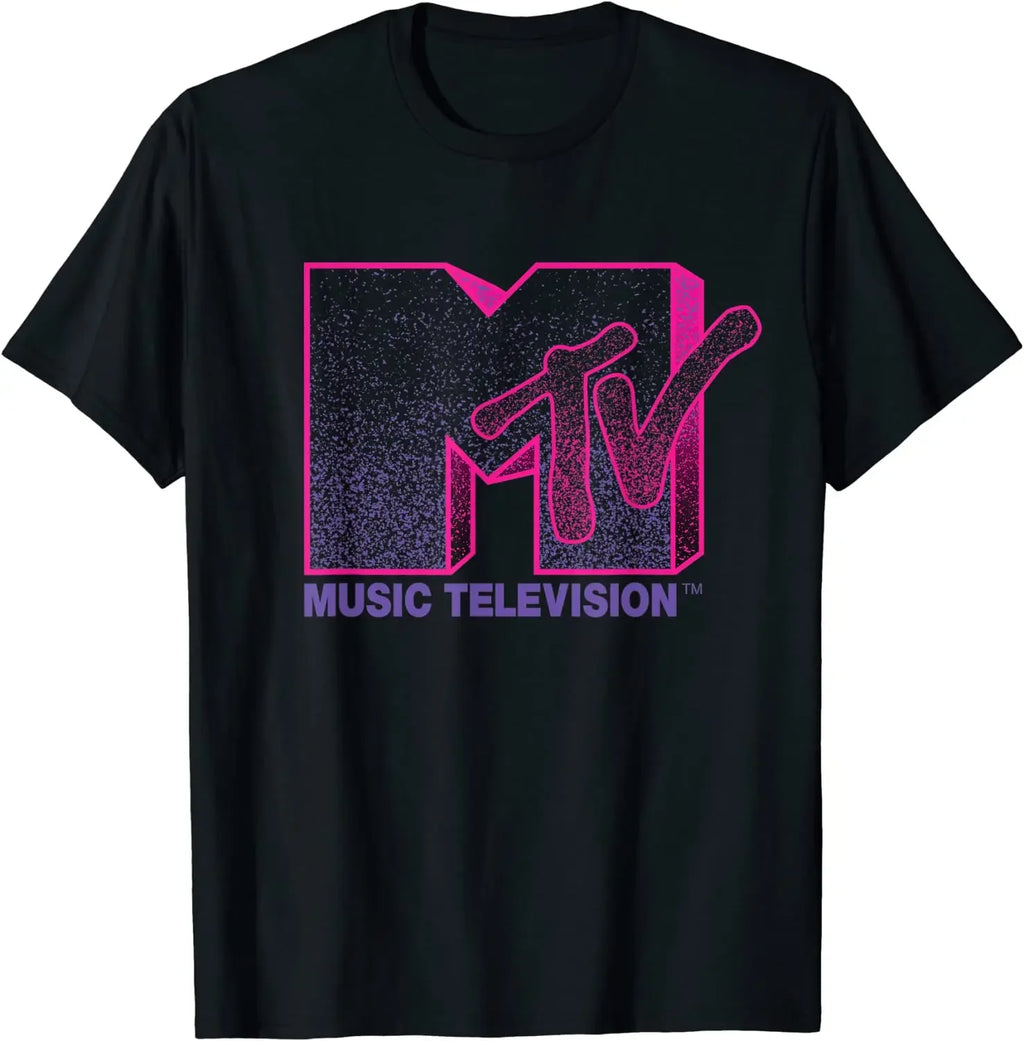 MTV Sparkly Logo Music Television T- Shirts T-Shirt Oasis Select black S