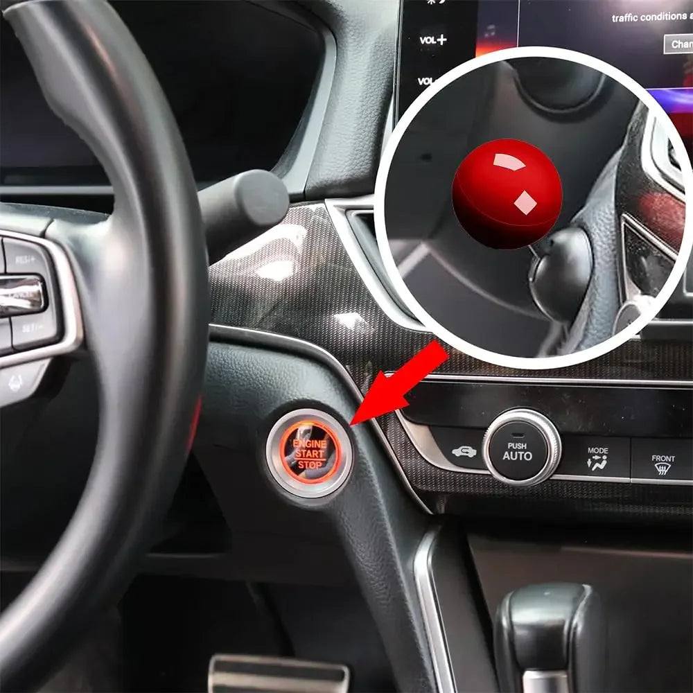 Metal Car Push to Start Button Cover Rocker Car Engine Start Stop Button Joystick for Decorative Accessories Oasis Select