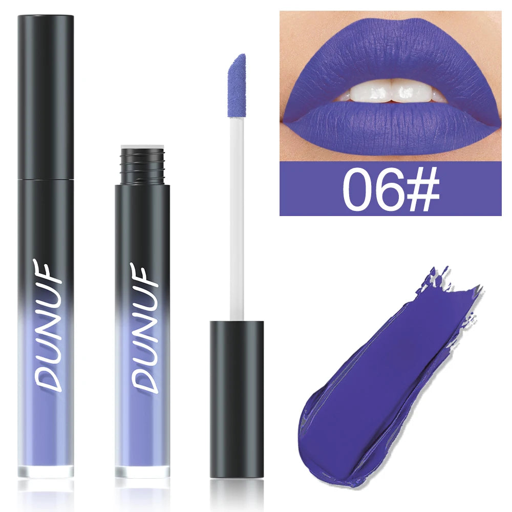 DUNUF 32 Multi-purpose Matte Lip Glaze Long-lasting Moisturizing Non-stick Halloween Lip Gloss Lipstick Oasis Select 06