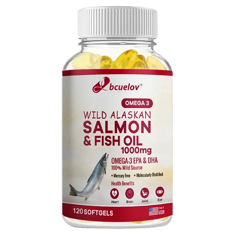 Super Omega-3 EPA/DHA Fish Oil Capsules – Heart, Brain & Joints Fish Oil Supplement Oasis Select 120count-1bottle