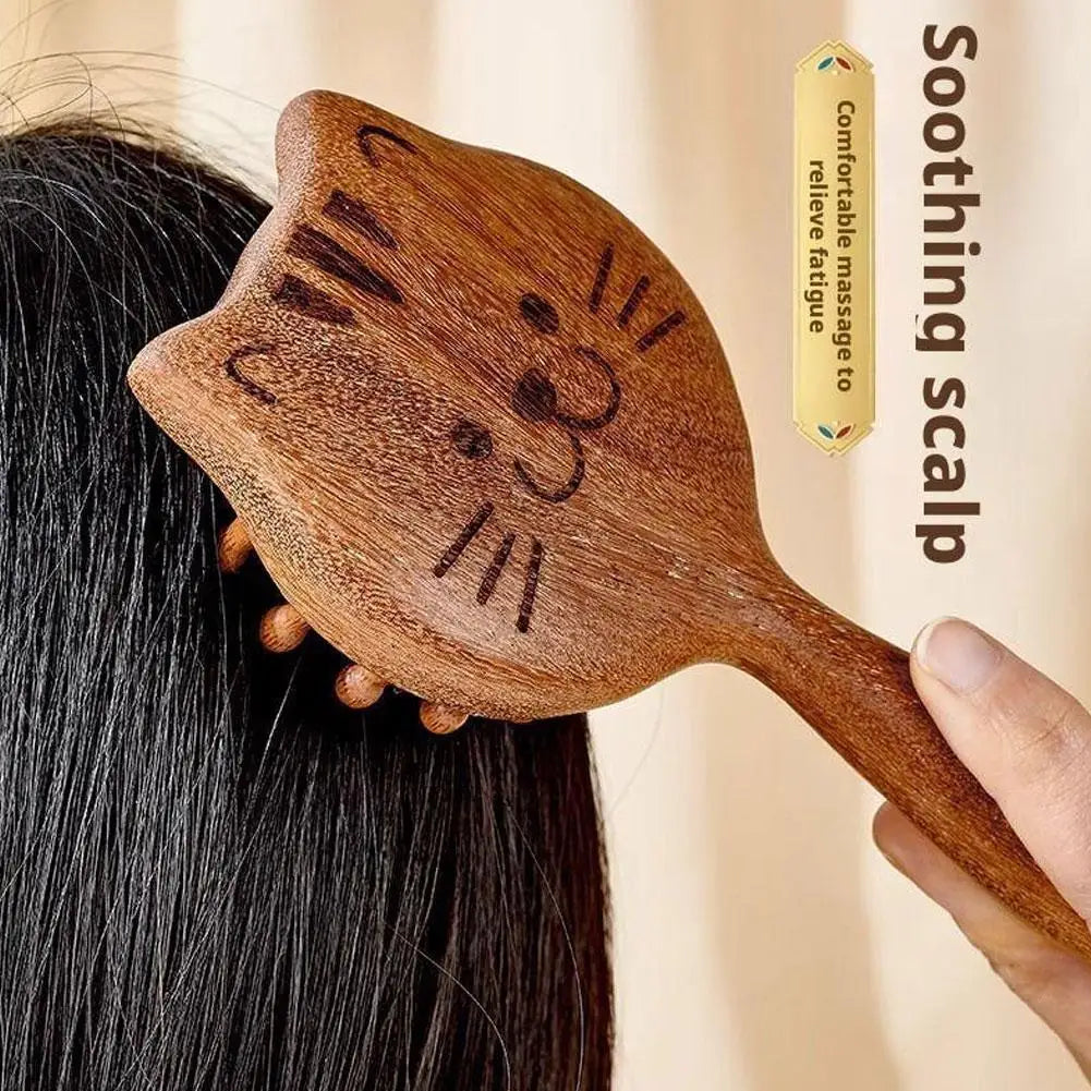 Sandalwood Scalp Massage Comb 28 Coarse Toothed Head Hair Body Massage Guasha Scraping Comb Wooden Wide Tooth Massage Comb Oasis Select